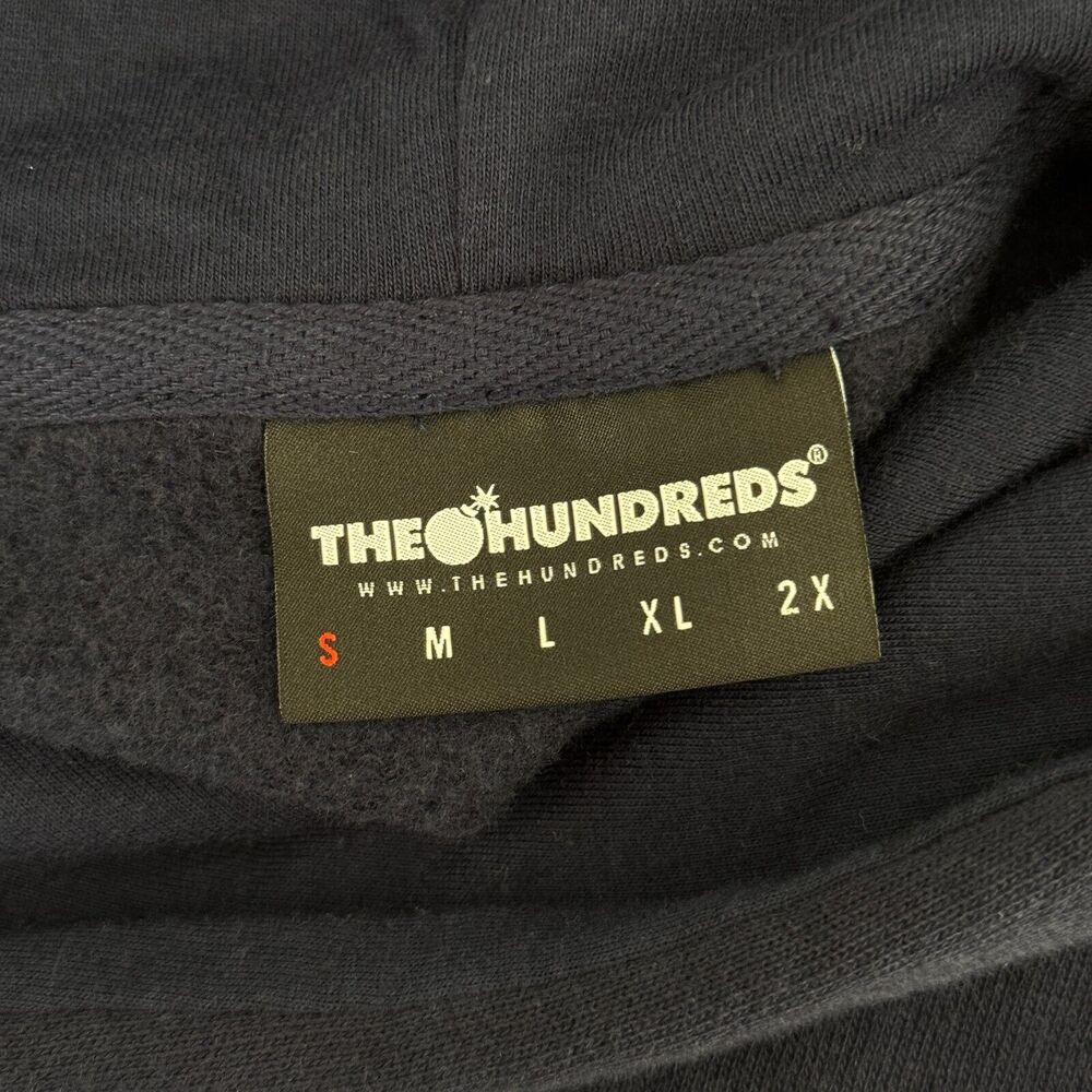 The Hundreds Hoodie Men Small Slant Logo Pullover Sweater Streetwear Skate Blue - Picture 3 of 10